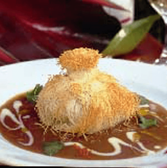 Crispy Sea Scallops Wrapped in Shredded Phyllo