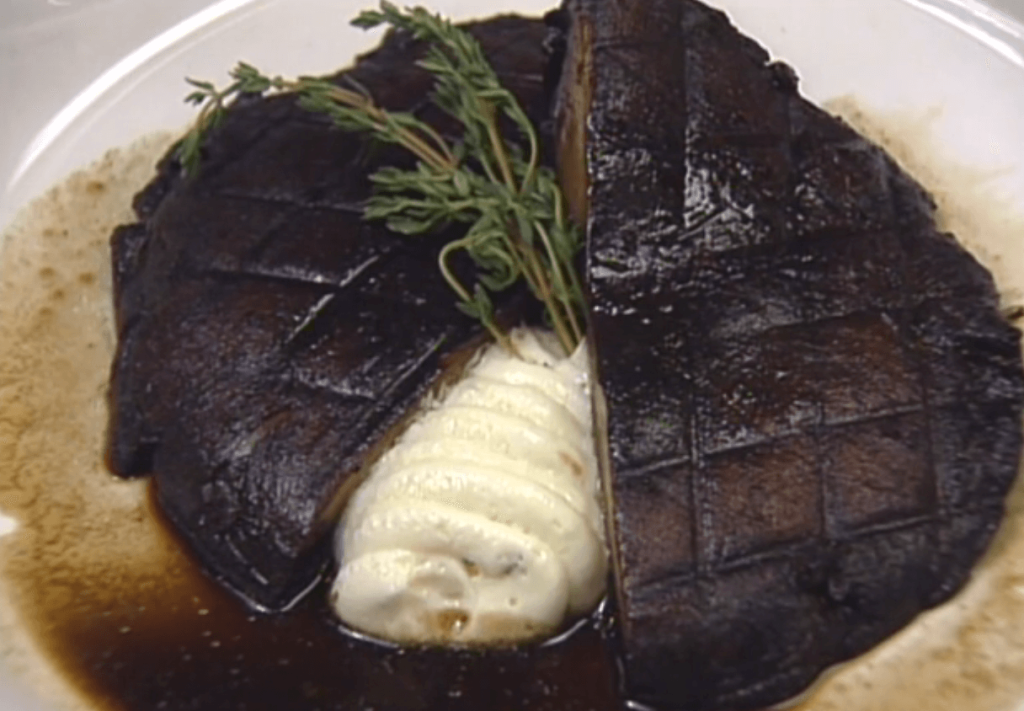 Grilled Portobello with Chevre and Mascarpone