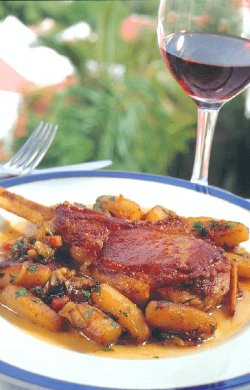 Veal Chop With Potatoes a la Provencal