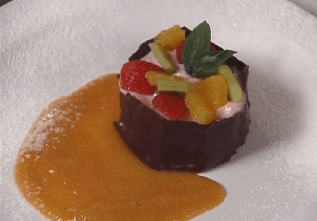 Chocolate Biscuit Stuffed with Raspberry Mousse