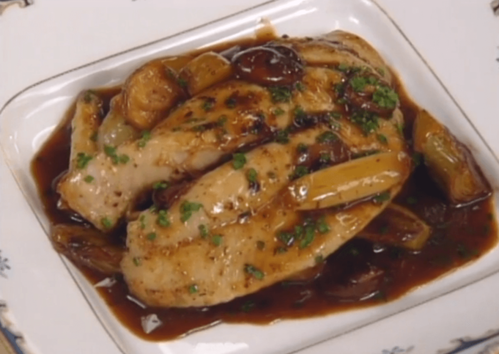Seared John Dory with Artichokes, Pearl  Onions, and Baby Potatoes