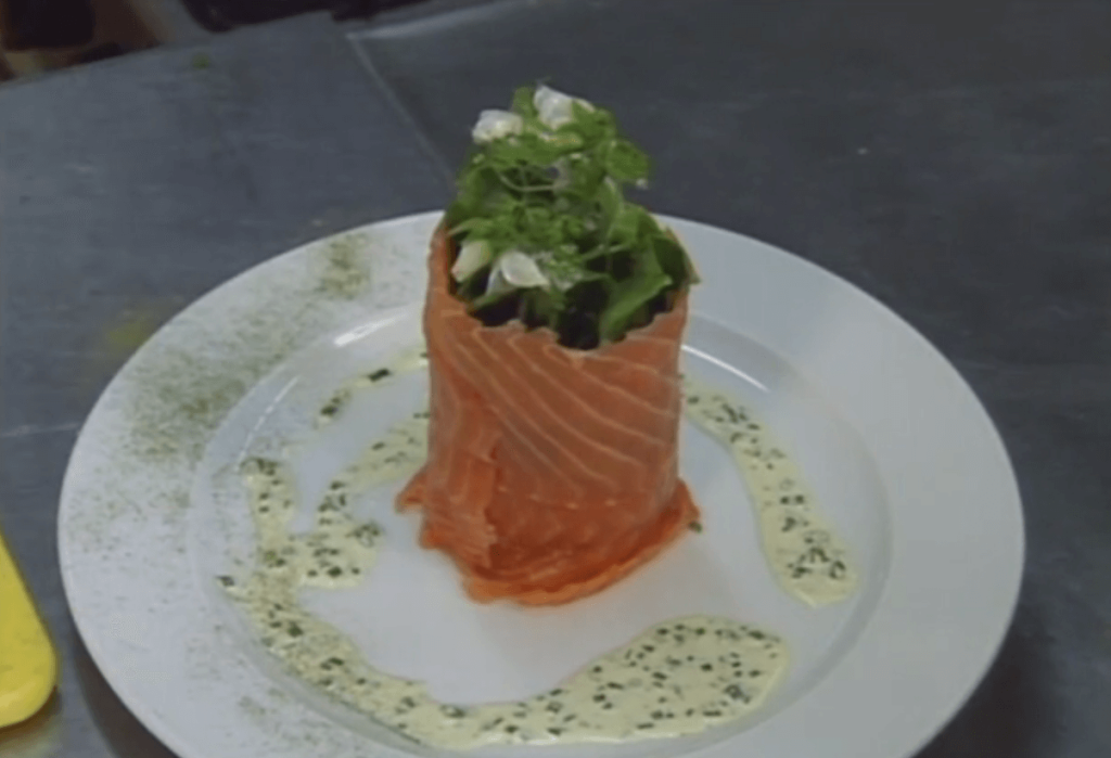 Smoked Salmon with Dressed Greens