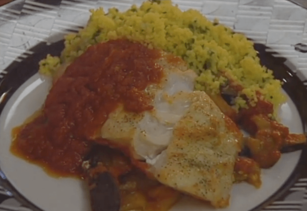 Moroccan-style Sea Bass in a Golden Balloon