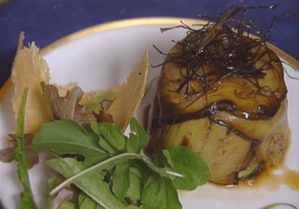 Roasted-Vegetable Terrine with Parmesan Wafers