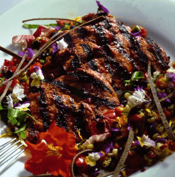 Barbecued Pork with Tequila Pepper Relish