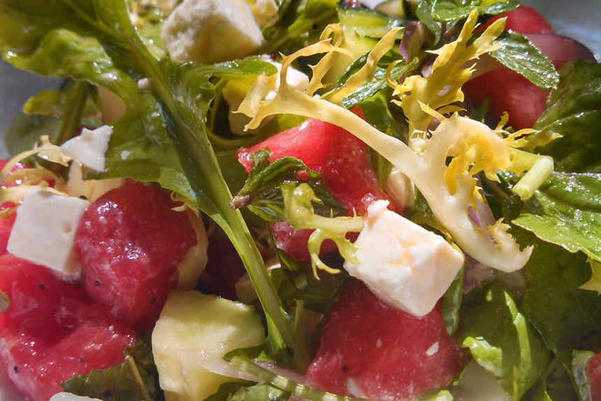 Watermelon, Cucumber, and Feta Salad