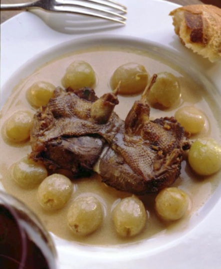 Squab with Grapes
