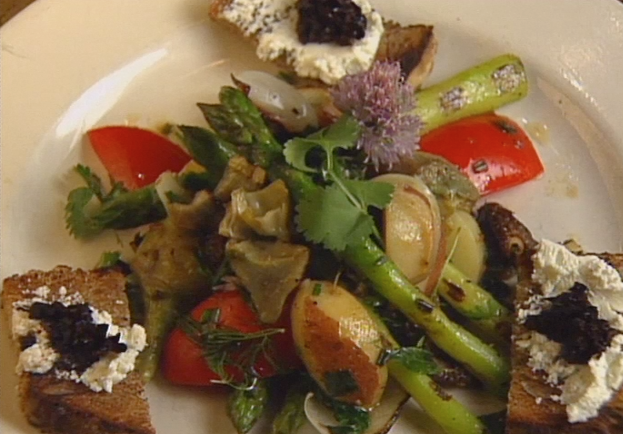 Grilled Asparagus with Spring Vegetables