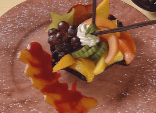 Chocolate Basket with Fresh Fruit