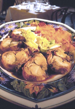 Roasted Saddle of Rabbit and Potato Galette