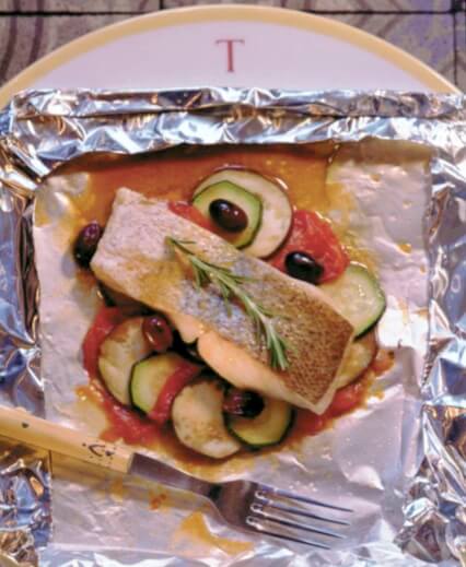 Papillotes of Hake Bayaldi