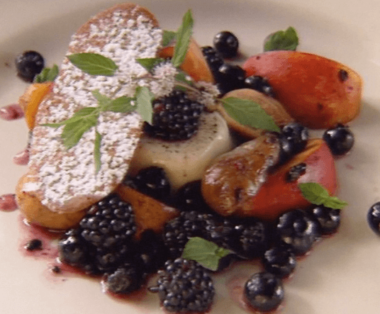 Vanilla Bean Panna Cotta with Lavender Langues-de-Chat