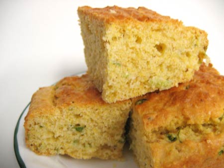 Serrano Chili-Blue Corn Bread