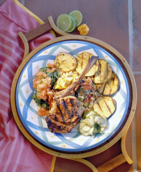 Honey-glazed Veal Chops with Jalapeno Pepper Sauce