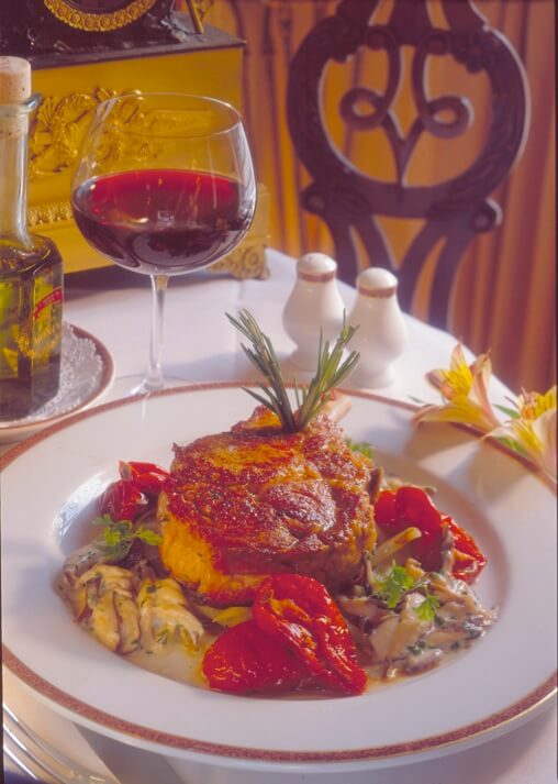 Pan-roasted Filet of Beef with Blue Cheese Ravioli