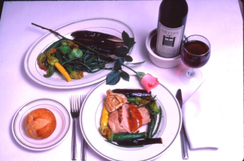 Spit-roasted Suckling Pig with Santa Fe Baby Garden Vegetables