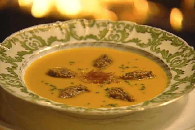 Pumpkin Soup with Fig Quenelles ▶