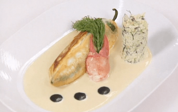 Lobster Relleno with Champagne Sauce and Fennel Salad ►