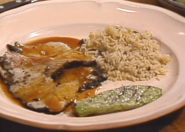 Leg of Lamb Marinated with Mexican Spices and Sweet Cinnamon Rice ►