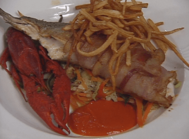 Bacon-wrapped Trout Stuffed with Crawfish ►