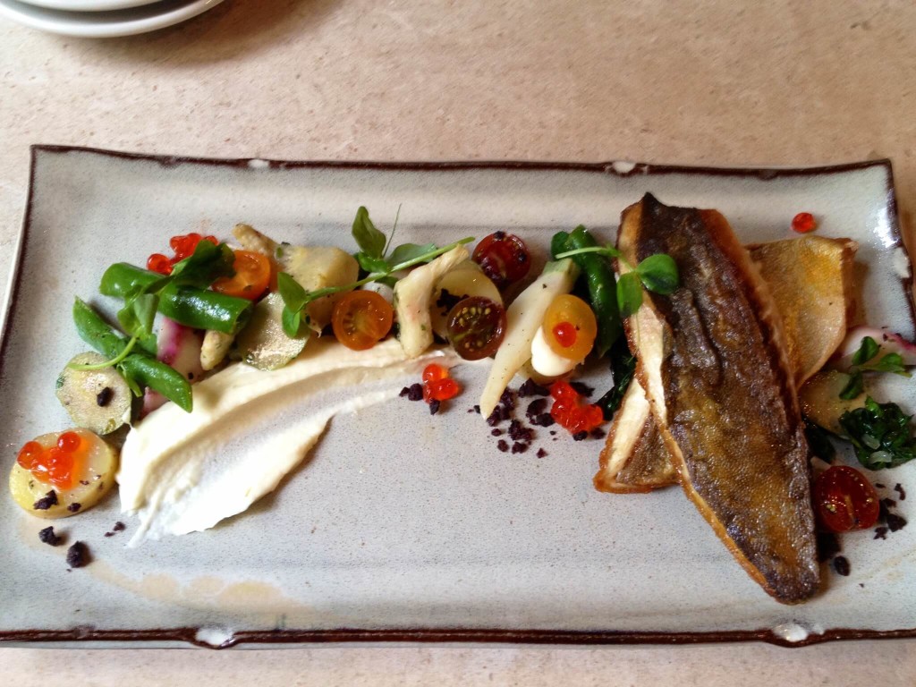 Pan Seared Pompano, Parsnip Puree with “Nicoise Salad”