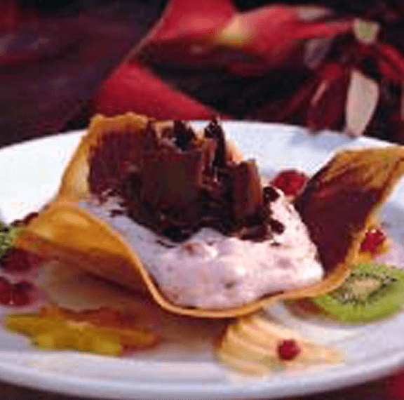 Oheloberry Dessert in Tulip Cookies