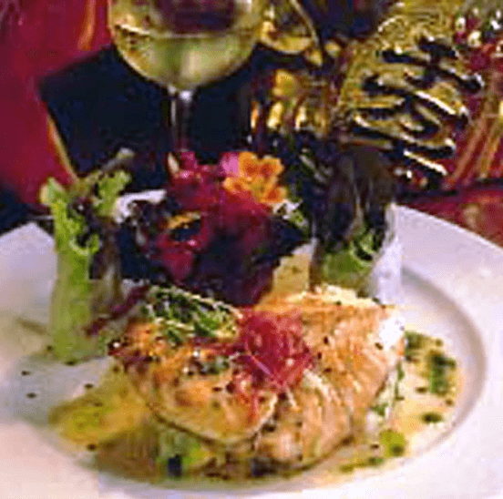 Seared Mahimahi with Garlic-Sesame Crust and Lime-Ginger Sauce