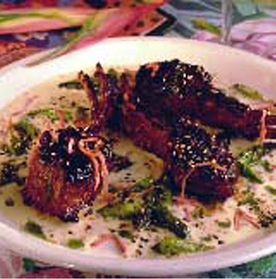 Indonesian Grilled Lamb Chops with Ginger Cream