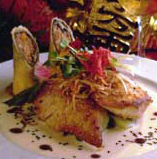 Seared Opakapaka with Crab Rolls