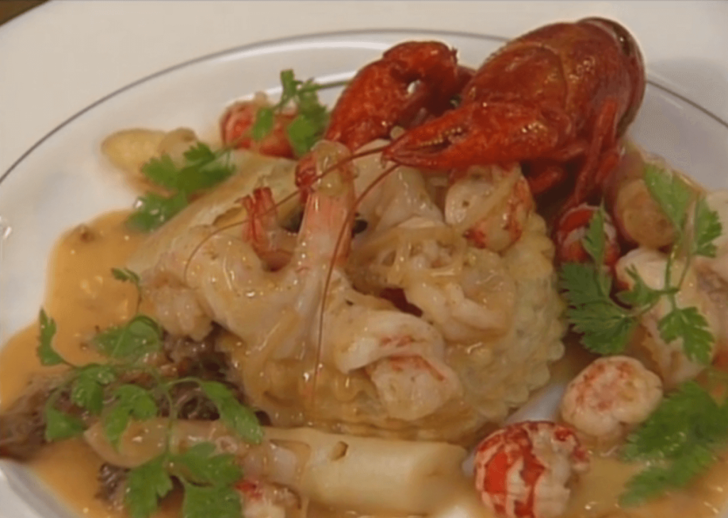 Bouchée of White Shrimp and Crawfish