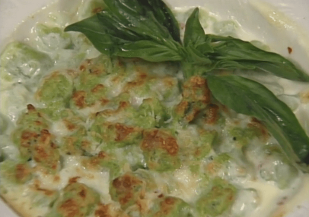 Light Basil and Spinach Gnocchi with Asiago Cheese Sauce
