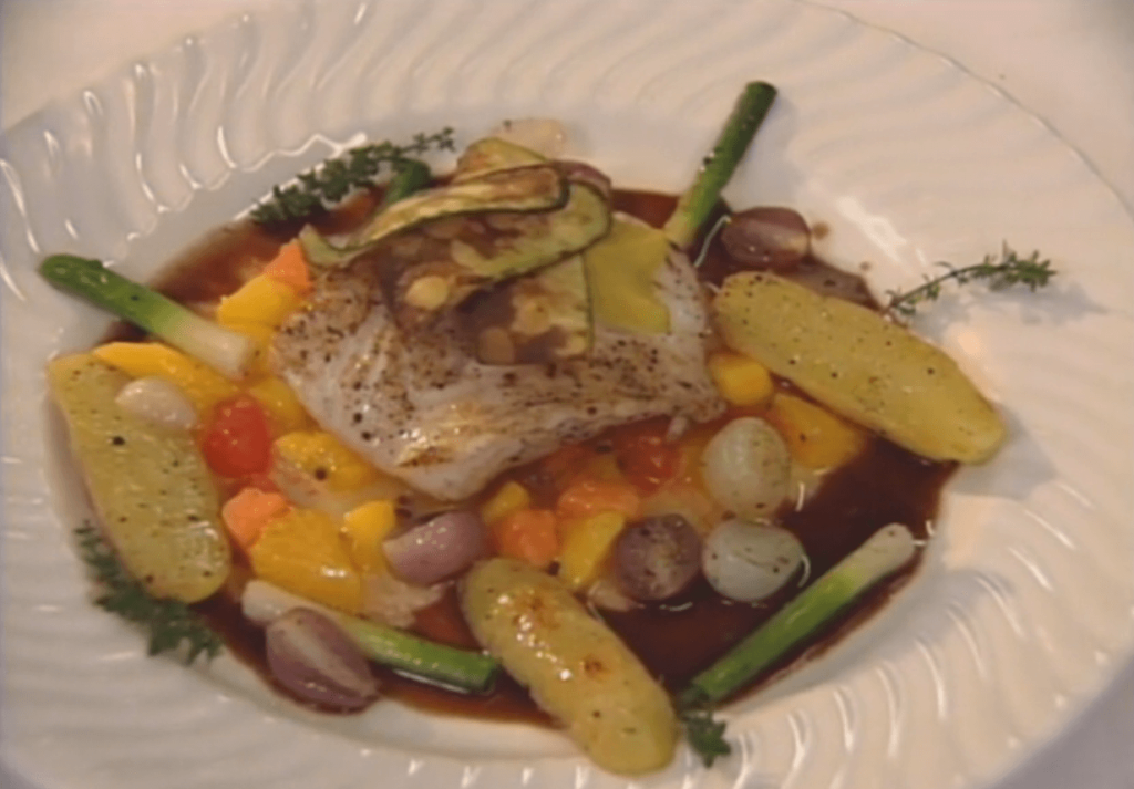 Seared Sea Bass with Caribbean Fruit Chutney