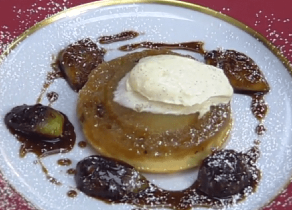 Apple-Cranberry Tart with Calvados-roasted Figs and Lemon-Vanilla Crème Fraîche