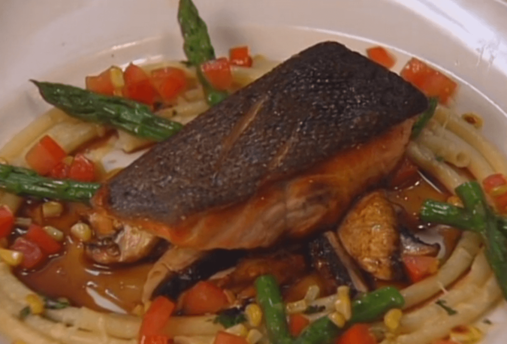 Salmon with Smoked Wild Mushrooms