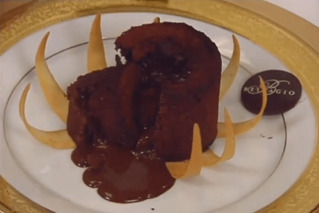 Warm Chocolate Cake with Coffee Sauce