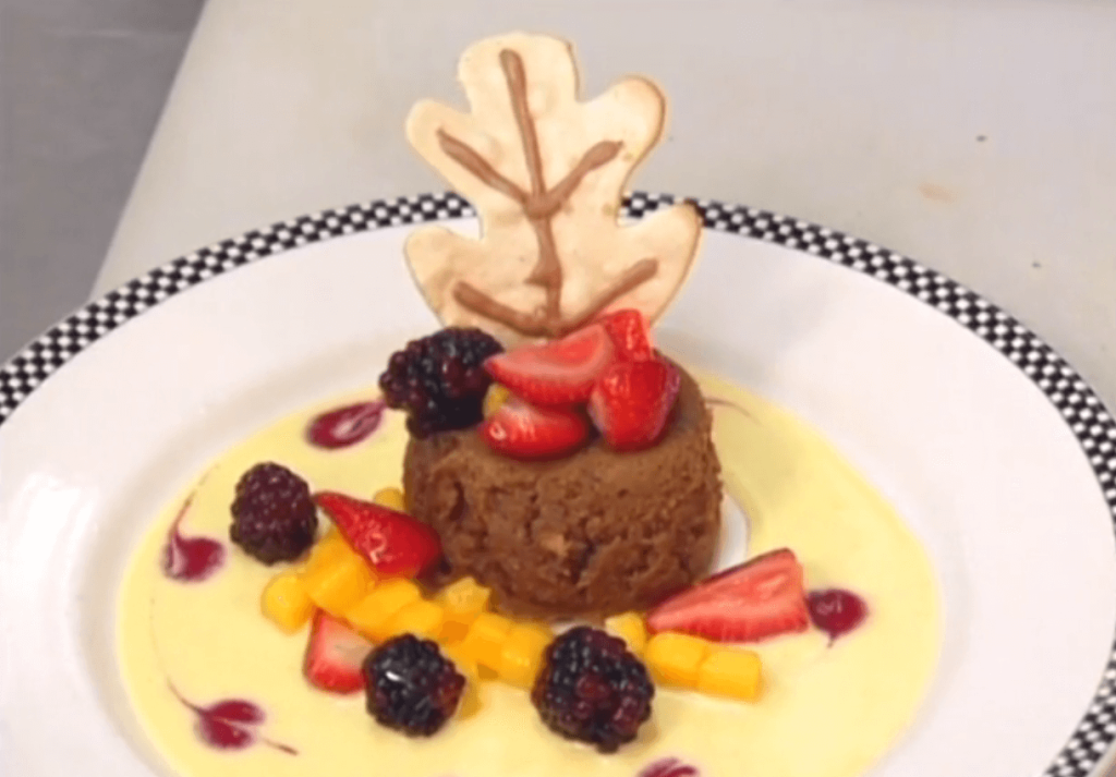 Warm Chocolate-Hazelnut Bread Pudding
