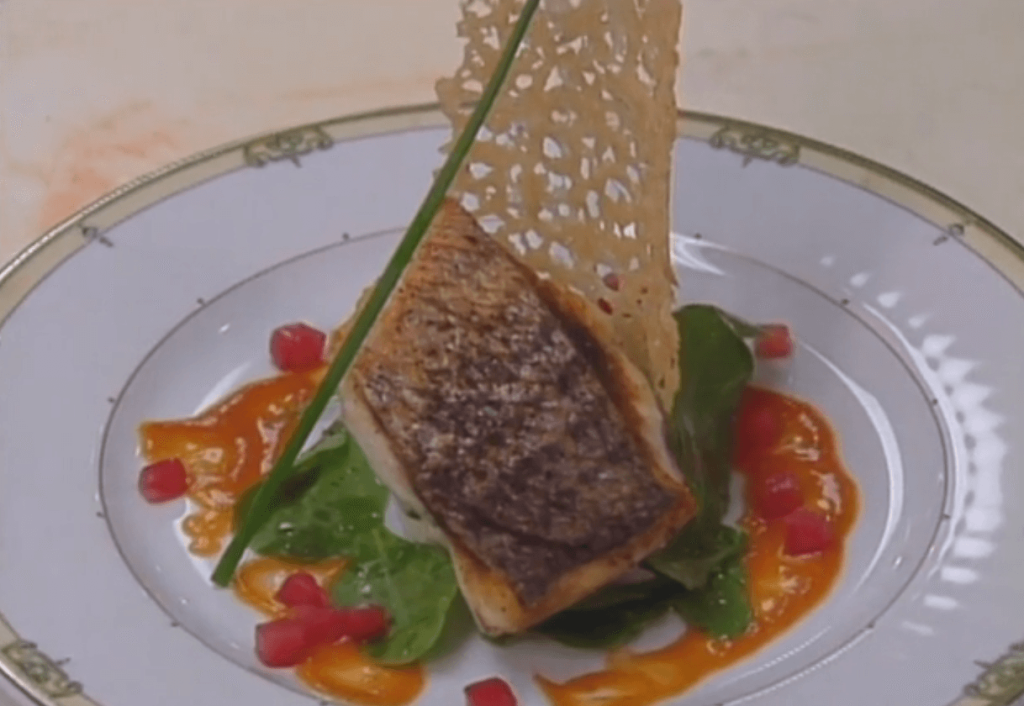Wild Striped Bass on Lobster-mashed Potatoes