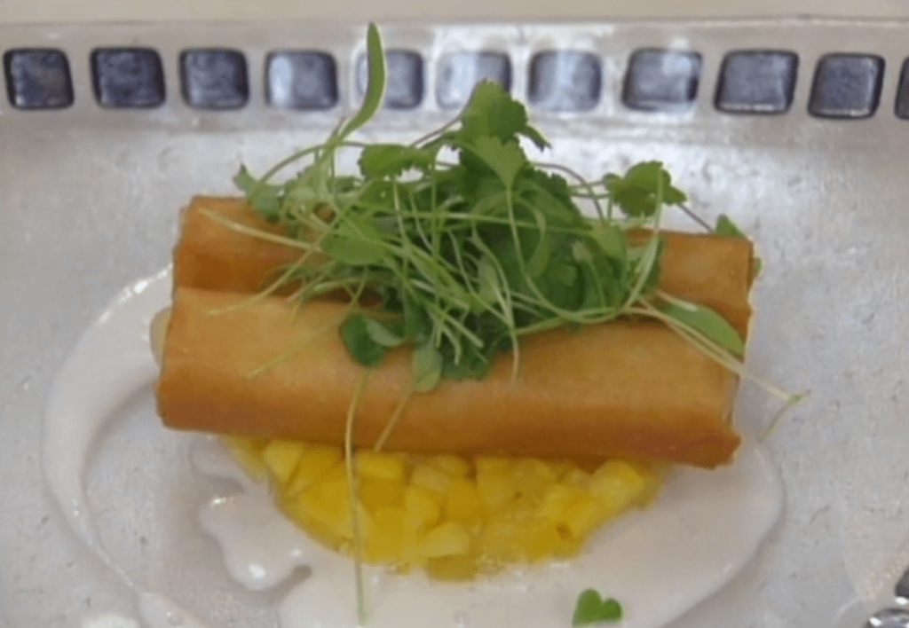 Crab Spring Roll with Coconut Dressing