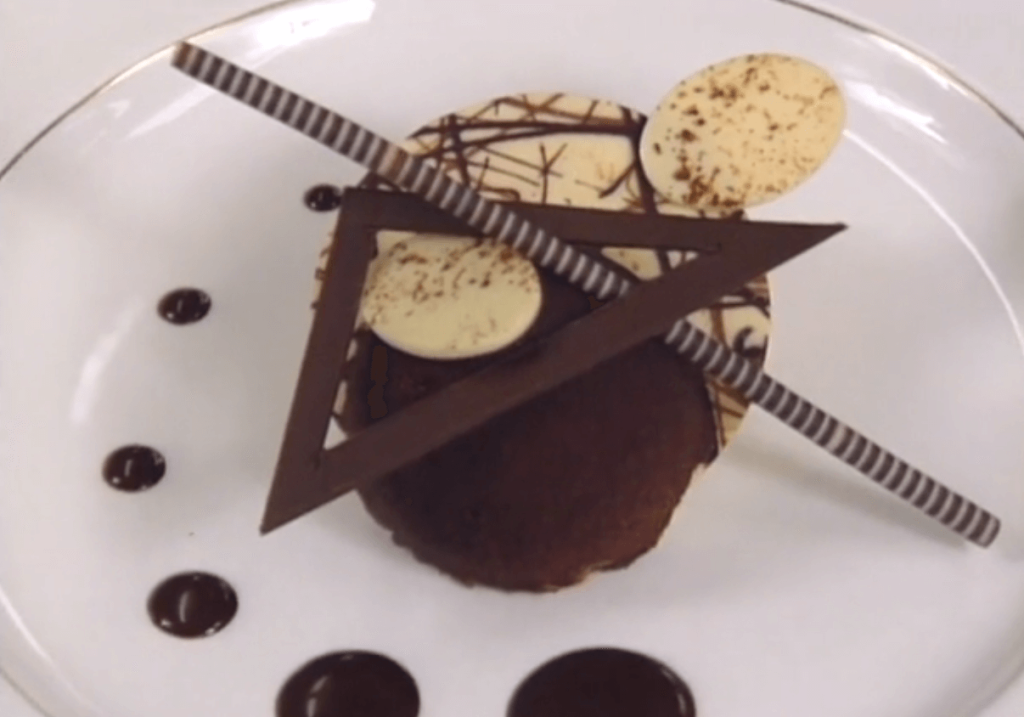 Dark and White Chocolate Mint Mousse Bombe
