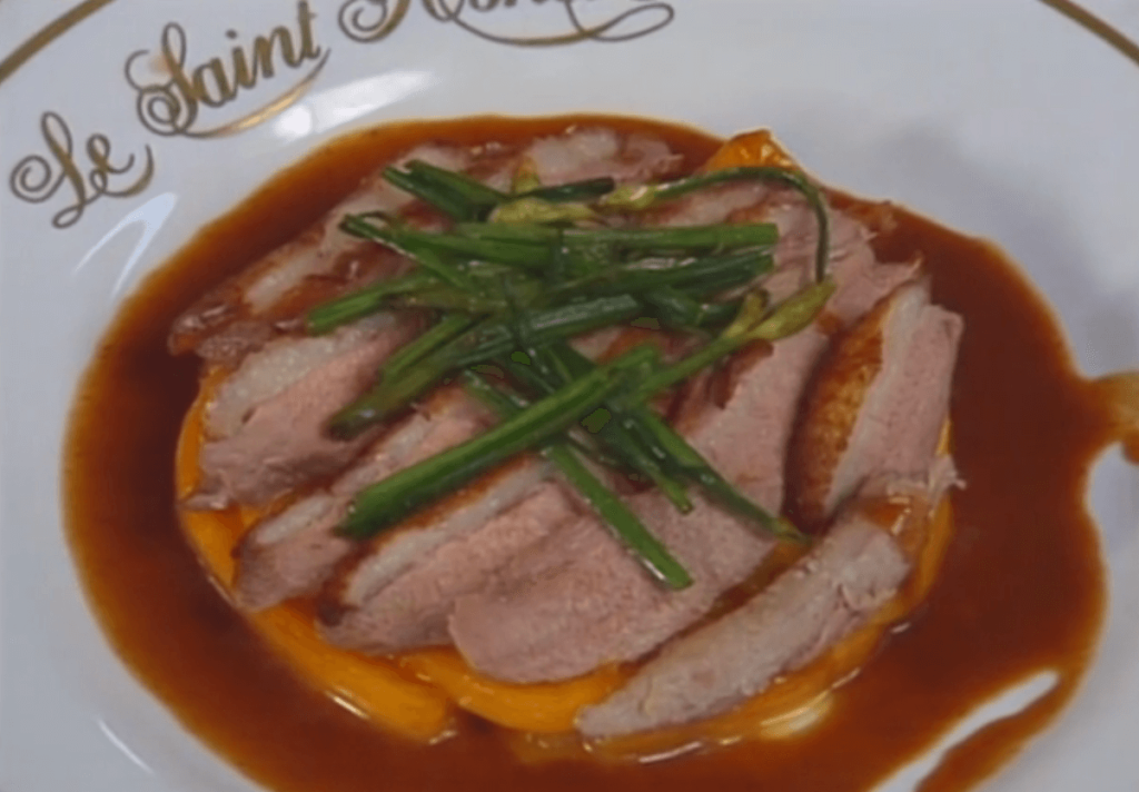Roasted Breast of Duck in a Salt Crust with Exotic Fruit