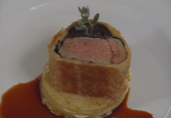 Stuffed Lamb Loin with Basil and Mushrooms