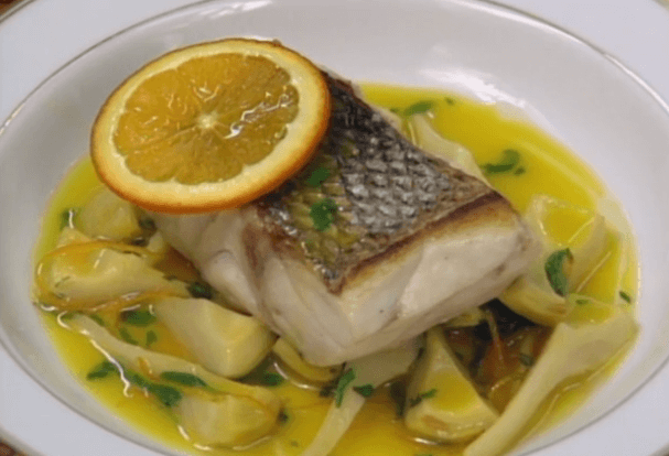 Sea Bass and Artichoke Soup