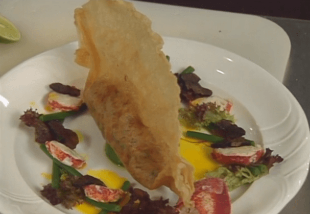 Croustillant of Lobster with Saffron Vinaigrette