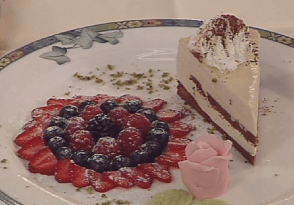 Mocha Mousse Torte with Wild Berries