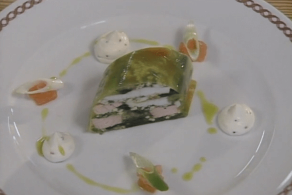 Mosaic of Sole, Salmon and Leek