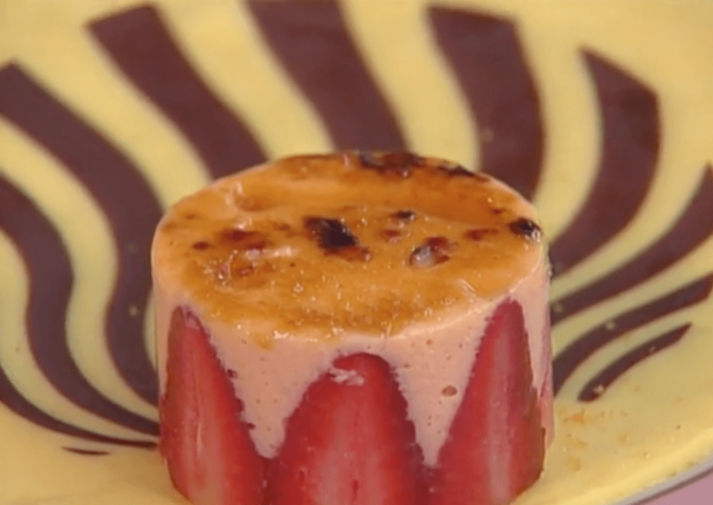 Sugar-crusted Strawberry Chiboust Mousse Fantasy