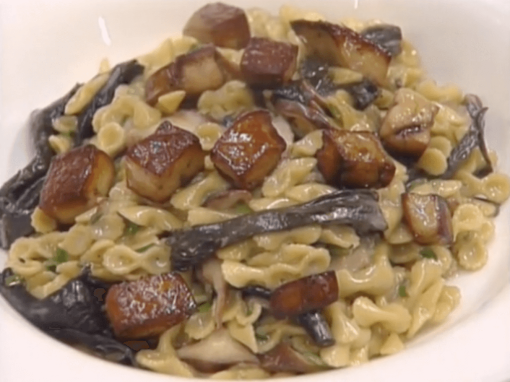 Pasta with Mushrooms and Foie Gras