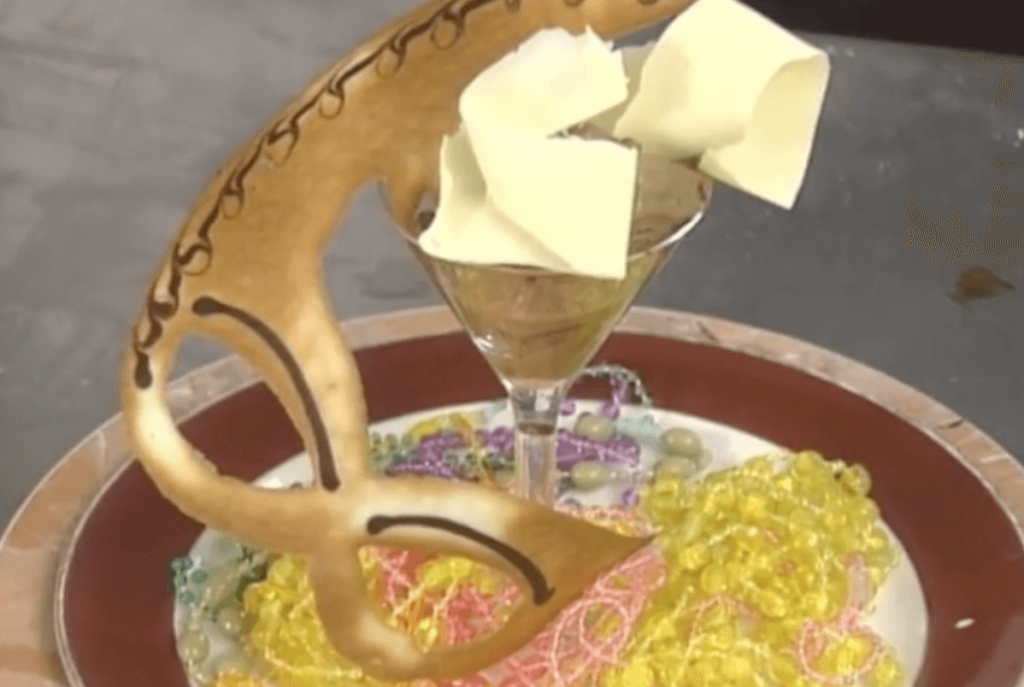 Chocolate Mousse with a Harlequin Cookie Mask