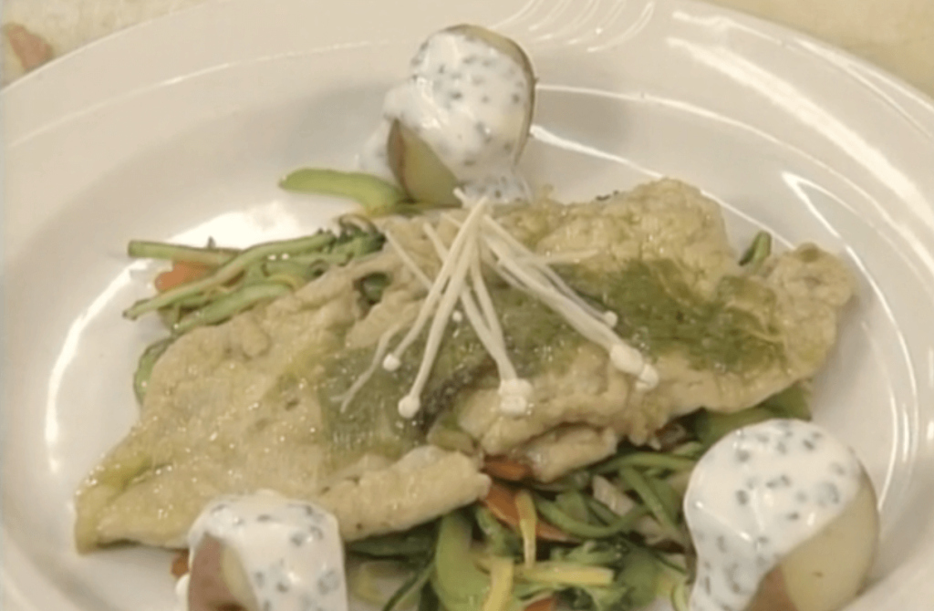 Scaloppine of Chicken with Stir-Fried Vegetables