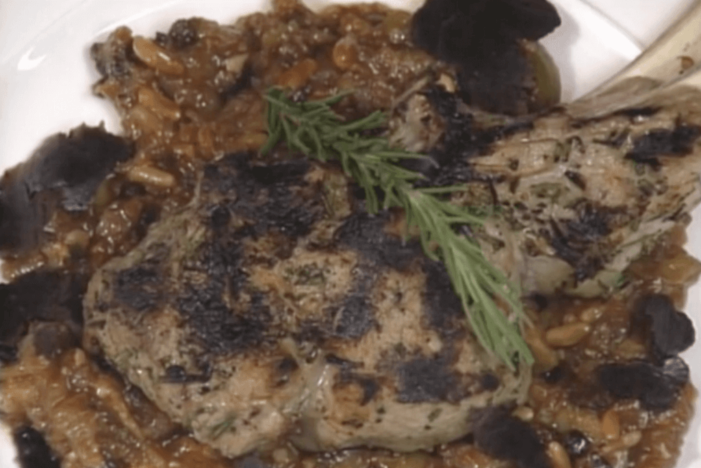 Grilled Veal Chops with Caponata